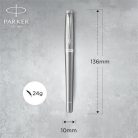 PARKER Töltőtoll, ezüst színű klip, rozsdamentes csiszolt tolltest, PARKER "Royal Urban Twist"