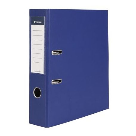 VICTORIA OFFICE Iratrendező, 75 mm, A4, PP/karton, VICTORIA OFFICE, "Basic", tengerészkék
