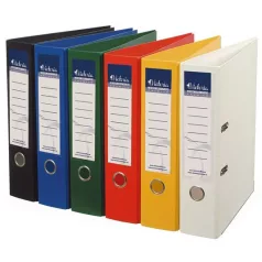   VICTORIA OFFICE Iratrendező, 75 mm, A4, PP/PP, élvédő sínnel, VICTORIA OFFICE, "Premium", fekete