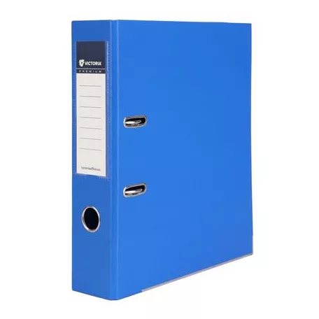 VICTORIA OFFICE Iratrendező, 75 mm, A4, PP/PP, élvédő sínnel, VICTORIA OFFICE, "Premium", királykék