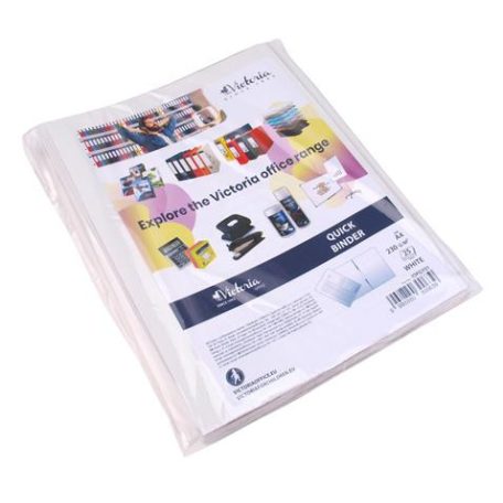 VICTORIA OFFICE Gyorsfűző, karton, A4, VICTORIA OFFICE, fehér