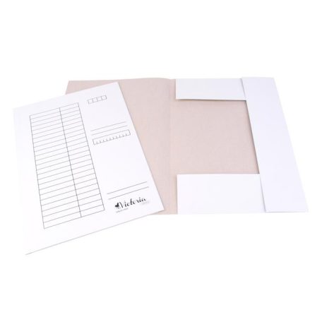 VICTORIA OFFICE Pólyás dosszié, karton, A4, VICTORIA OFFICE, fehér