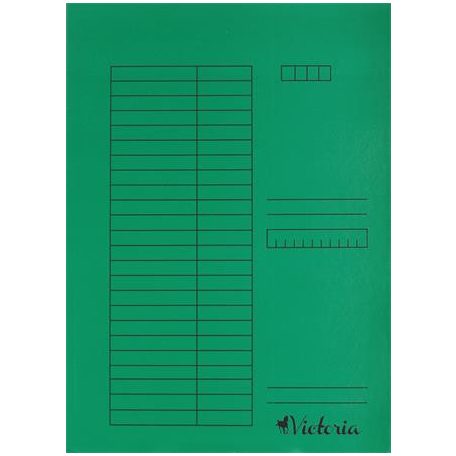 VICTORIA OFFICE Pólyás dosszié, karton, A4, VICTORIA OFFICE, zöld
