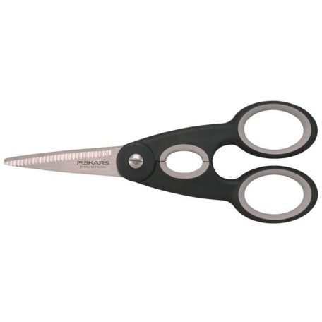 FISKARS Olló, konyhai, 22 cm FISKARS "Functional ReNew", fekete