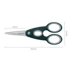 FISKARS Olló, konyhai, 22 cm FISKARS "Functional ReNew", fekete
