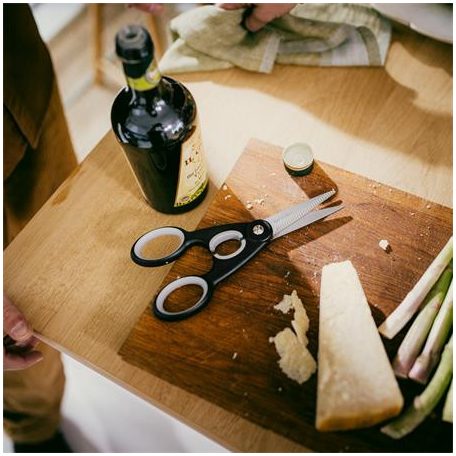 FISKARS Olló, konyhai, 22 cm FISKARS "Functional ReNew", fekete