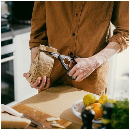 FISKARS Olló, konyhai, 22 cm FISKARS "Functional ReNew", fekete