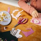 FISKARS Olló, óvodai, 13 cm, FISKARS, csillámos rózsaszín