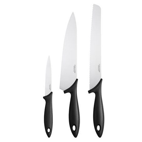 FISKARS Késkészlet, kezdő, 3 darabos, FISKARS "Essential"