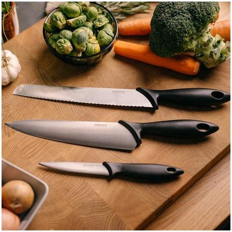 FISKARS Késkészlet, kezdő, 3 darabos, FISKARS "Essential"