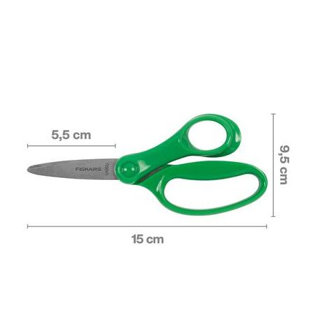 FISKARS Olló, iskolai, 15 cm, FISKARS, zöld