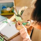 FISKARS Olló, iskolai, 15 cm, FISKARS, zöld