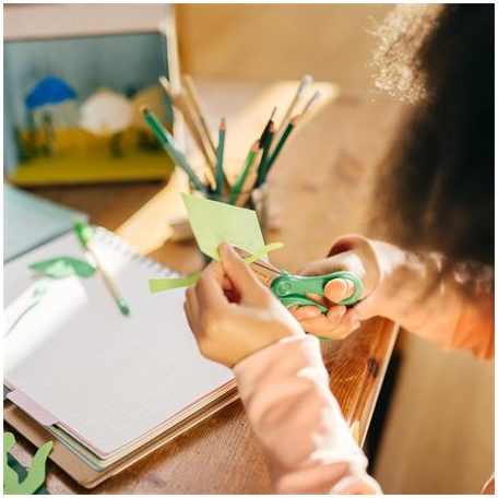 FISKARS Olló, iskolai, 15 cm, FISKARS, zöld