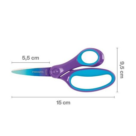 FISKARS Olló, iskolai, 15 cm, FISKARS, ombré lila
