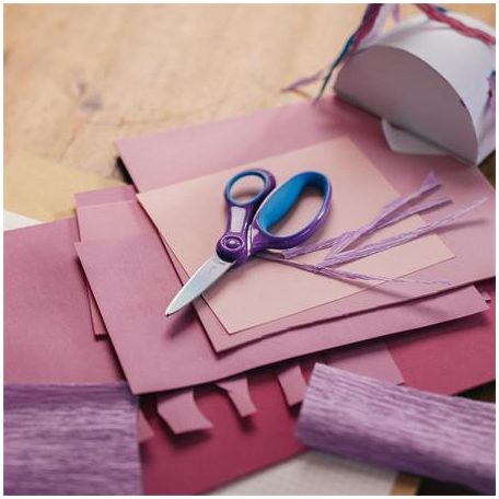FISKARS Olló, iskolai, 15 cm, FISKARS, ombré lila