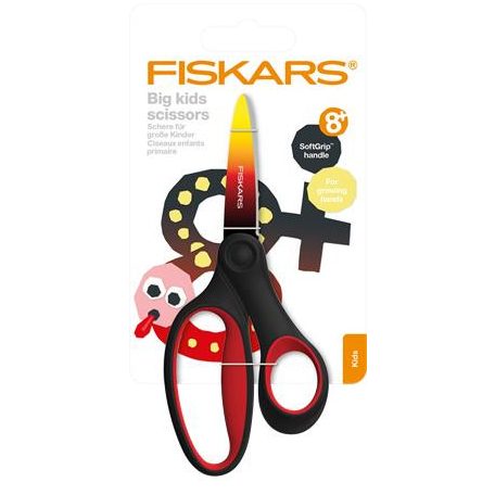 FISKARS Olló, iskolai, 15 cm, FISKARS, ombré piros