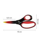 FISKARS Olló, iskolai, 15 cm, FISKARS, ombré piros