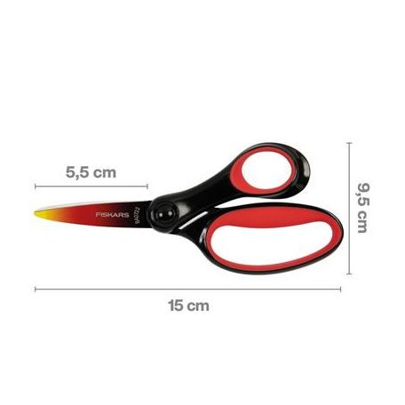 FISKARS Olló, iskolai, 15 cm, FISKARS, ombré piros
