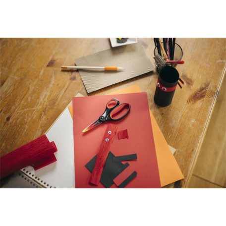 FISKARS Olló, iskolai, 15 cm, FISKARS, ombré piros