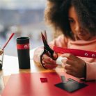 FISKARS Olló, iskolai, 15 cm, FISKARS, ombré piros