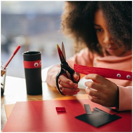 FISKARS Olló, iskolai, 15 cm, FISKARS, ombré piros