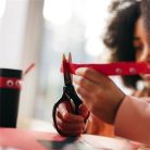 FISKARS Olló, iskolai, 15 cm, FISKARS, ombré piros