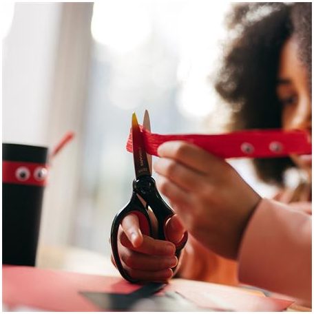 FISKARS Olló, iskolai, 15 cm, FISKARS, ombré piros