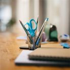 FISKARS Olló, iskolai, 18 cm, FISKARS,  türkizkék