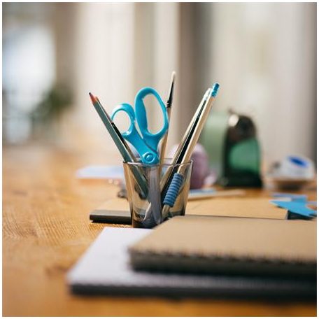 FISKARS Olló, iskolai, 18 cm, FISKARS,  türkizkék