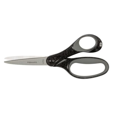 FISKARS Olló, iskolai, 18 cm, FISKARS, csillámos fekete