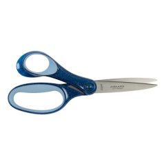   FISKARS Olló, iskolai, 18 cm, balkezes, FISKARS, csillámos kék