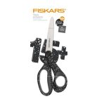 FISKARS Olló, ifjúsági, 20 cm, FISKARS, foltos fekete