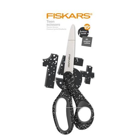 FISKARS Olló, ifjúsági, 20 cm, FISKARS, foltos fekete