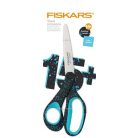 FISKARS Olló, ifjúsági, 20 cm, balkezes, FISKARS, foltos pávakék