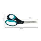 FISKARS Olló, ifjúsági, 20 cm, balkezes, FISKARS, foltos pávakék