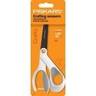 FISKARS Olló, általános, tapadásmentes, 21 cm, FISKARS "Titanium", fehér