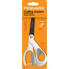   FISKARS Olló, általános, tapadásmentes, 21 cm, FISKARS "Titanium", fehér