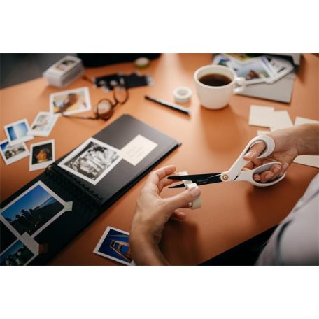 FISKARS Olló, általános, tapadásmentes, 21 cm, FISKARS "Titanium", fehér