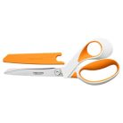 FISKARS Olló, általános, 23 cm, FISKARS "RazorEdge Softgrip", narancssárga-fehér