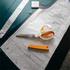 FISKARS Olló, általános, 23 cm, FISKARS "RazorEdge Softgrip", narancssárga-fehér