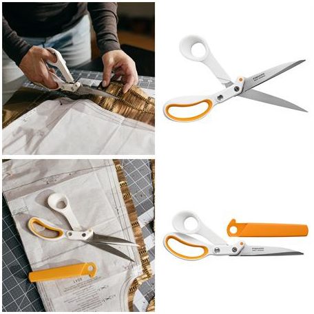 FISKARS Szabóolló, 25 cm, FISKARS "Amplify", fehér