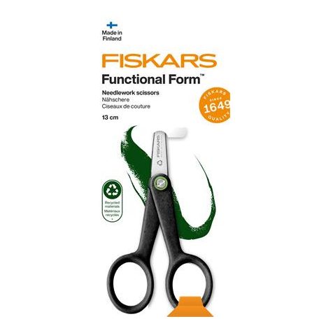 FISKARS Hímzőolló, 13 cm, FISKARS "Functional Form Renew", fekete