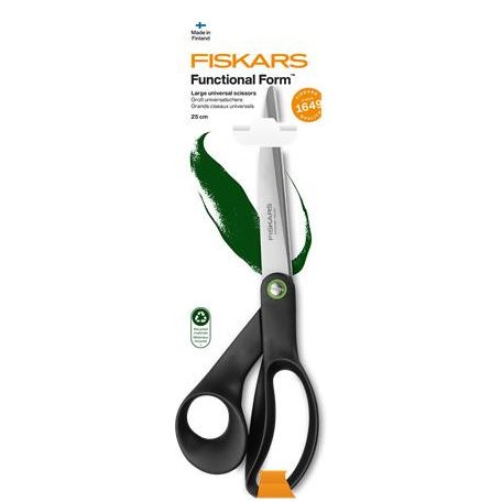 FISKARS Olló, általános, 25 cm, FISKARS "Functional Form Renew", fekete