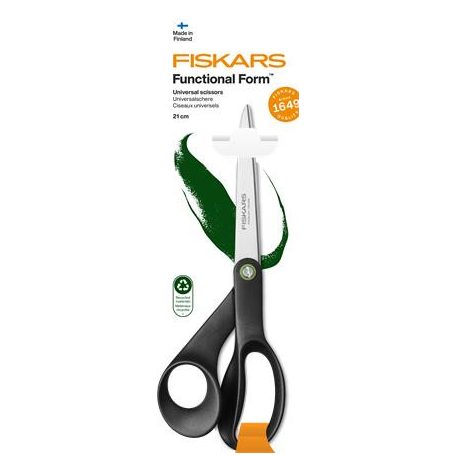 FISKARS Olló, általános, 21 cm, FISKARS "Functional Form Renew", fekete