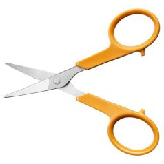   FISKARS Varróolló, 10 cm, hajlított, FISKARS "Classic", narancssárga