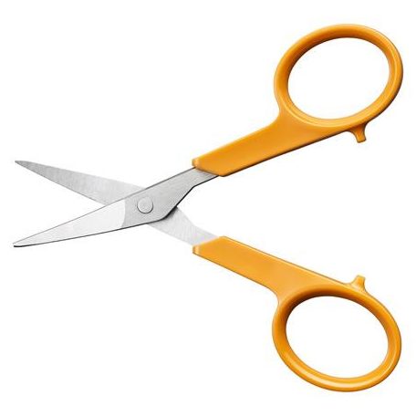 FISKARS Varróolló, 10 cm, hajlított, FISKARS "Classic", narancssárga