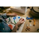 FISKARS Varróolló, 10 cm, hajlított, FISKARS "Classic", narancssárga