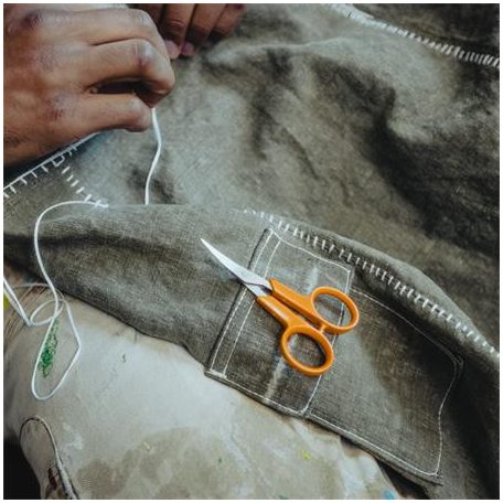 FISKARS Varróolló, 10 cm, hajlított, FISKARS "Classic", narancssárga