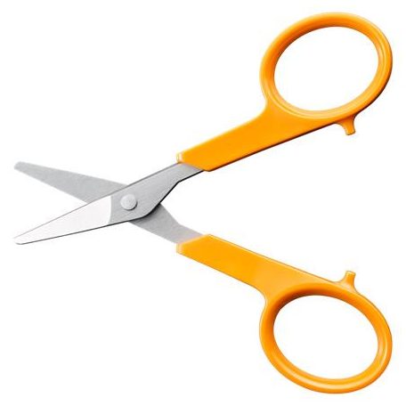 FISKARS Olló, körömvágó, 10 cm, egyenes, FISKARS "Classic", narancssárga