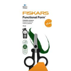   FISKARS Olló, összecsukható, 11 cm, FISKARS "Functional Form Renew", fekete